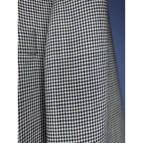 Oscar de la Renta Blazer Mens 48 Long Brown Houndstooth Wool Sport Coat Jacket - Picture 2 of 16